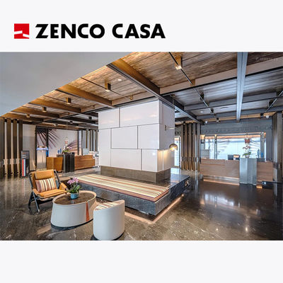 qualité  Hotel Lobby Furniture Set Includes Lounge Chairs  Stools  Coffee Table  Sofa Cushions usine