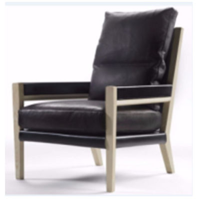 Fauteuil noir en cuir moderne de la moitié du siècle d'angles réglables inodore