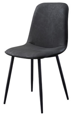 Chaises en cuir noires stables de salle à manger en métal d'ODM pour le restaurant
