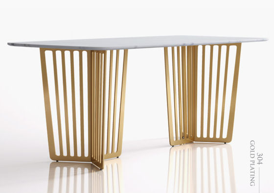 Table de salle à manger contemporaine moderne 160*80*75cm d'hôtel de restaurant de place antirouille de meubles