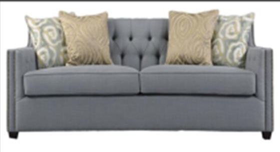 Meubles 2 Seater Gray Upholstered Sofa de lobby d'hôtel de longévité 220*90*85cm