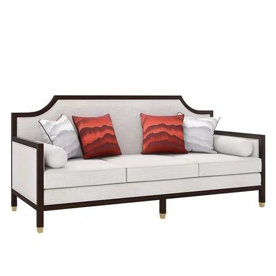 Sofa New Chinese Style Furniture tapissé fait sur commande ergonomique 225*84*95cm