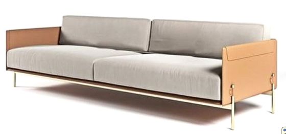 Meubles imperméables double Sofa Modern Settee Sofa de lobby d'hôtel 1800*900*790mm