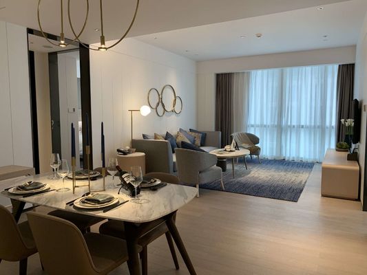 Les meubles en bois solides d'ASCOTT ont placé des ensembles de salon pour l'ODM d'appartements