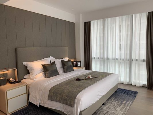 Les meubles en bois solides d'ASCOTT ont placé des ensembles de salon pour l'ODM d'appartements