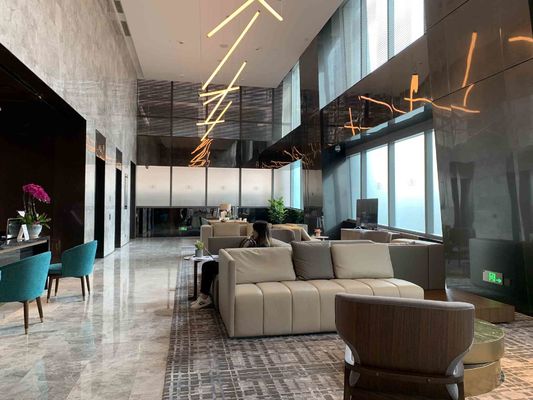 Les meubles en bois solides d'ASCOTT ont placé des ensembles de salon pour l'ODM d'appartements