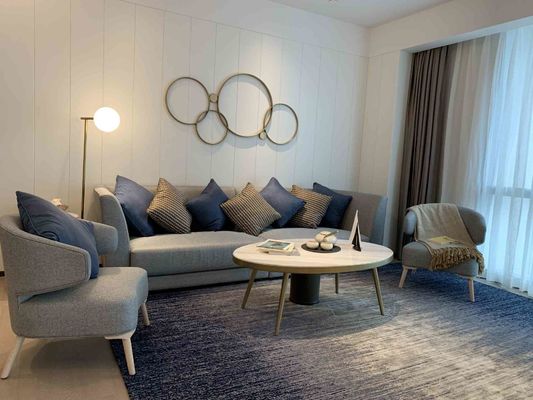 Les meubles en bois solides d'ASCOTT ont placé des ensembles de salon pour l'ODM d'appartements