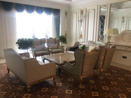 la table de salle à manger faite sur commande cinq étoiles d'hôtel international d'hôtel a placé Sofa Set adapté aux besoins du client imperméable Wearproof