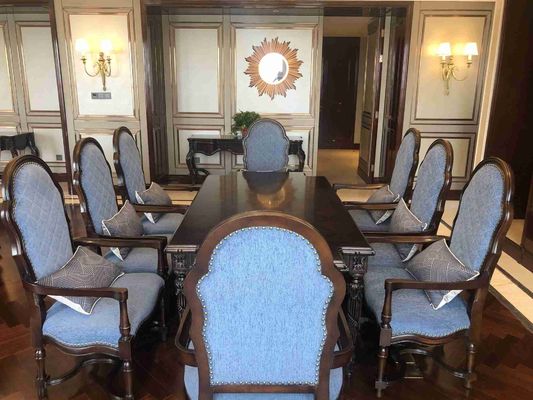 la table de salle à manger faite sur commande cinq étoiles d'hôtel international d'hôtel a placé Sofa Set adapté aux besoins du client imperméable Wearproof