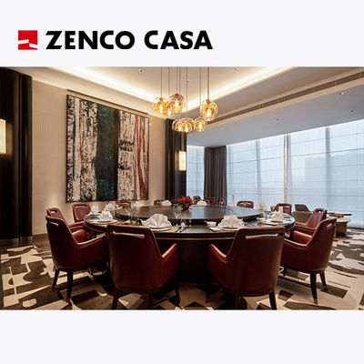 Meubles d'hôtel et de restaurant de luxe légers incluant table électrique et chaises en cuir