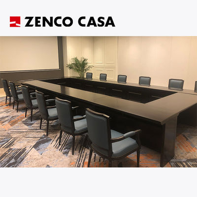Ensemble de meubles de salle de réunion de l' hôtel Table et chaises de conférence noires Mix and Match