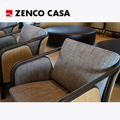 Meubles d'hôtel de loisirs meubles fixes pour plusieurs personnes canapé en rotin éléments fauteuil salon table basse de style moderne