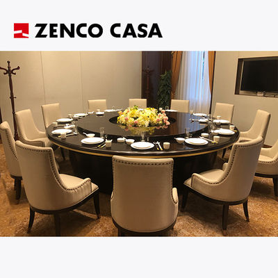 Table à manger électrique avec chaises en cuir pour 12 personnes