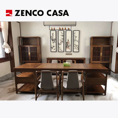 Meubles de style chinois traditionnel Table à écrire en bois massif Chaises de bureau et étagère de rangement