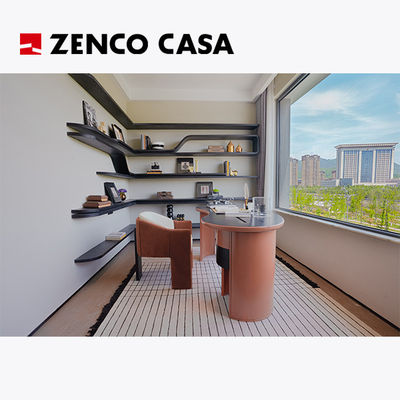 Ensembles de meubles d'étude avec bureau orange-rouge et chaise de livre pour appartement