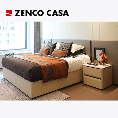 Ensemble de meubles de chambre à coucher de style luxueux et léger, y compris un lit King Size confortable