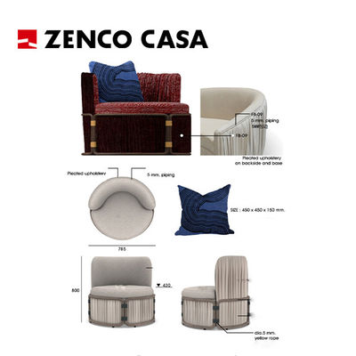 Projet de personnalisation de meubles de deux chambres d'hôtel cinq étoiles avec un style distinctif