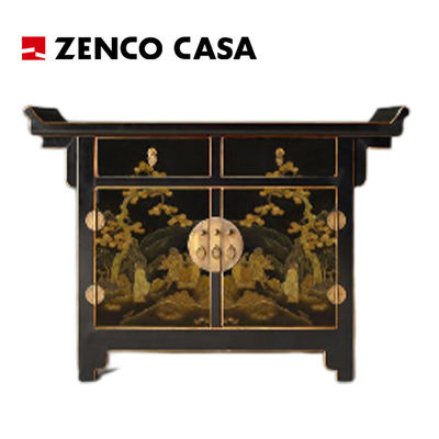 Plan de personnalisation des meubles de hall d'hôtel de style chinois, y compris les armoires basses et les tables carrées